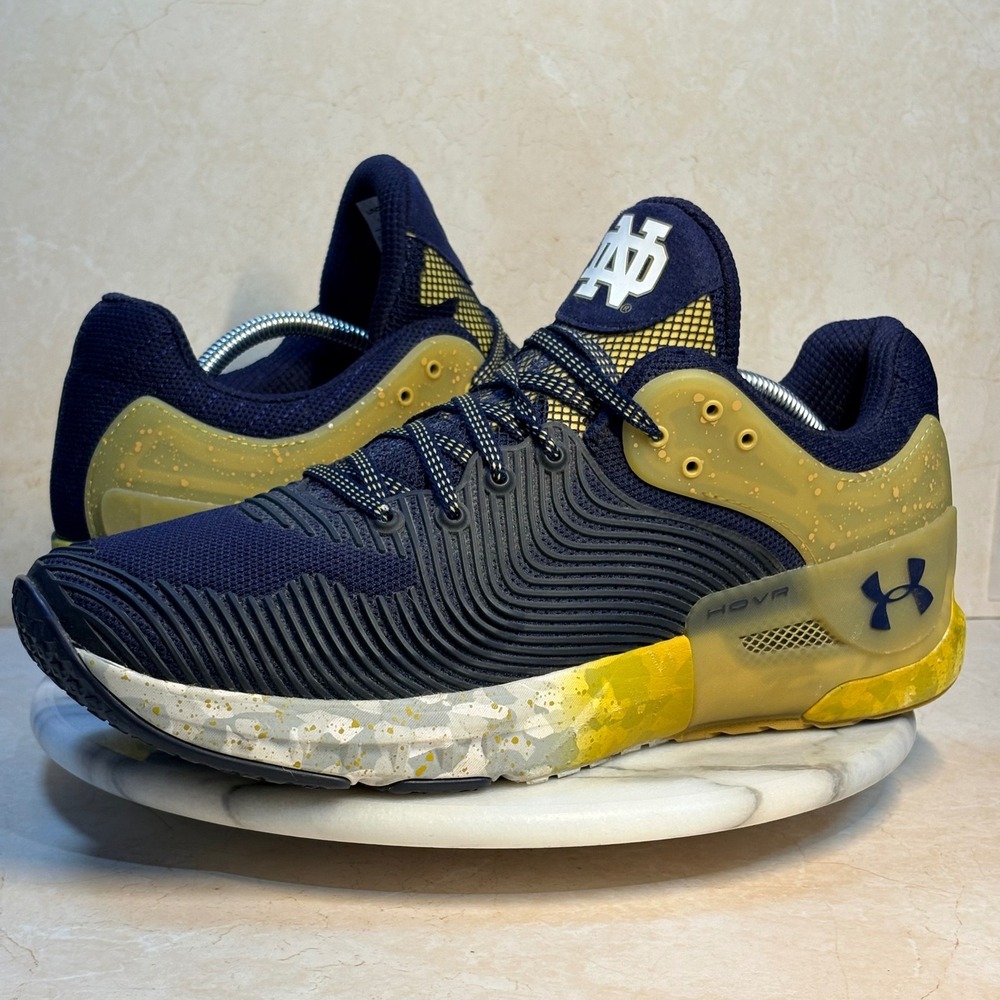 Under Armour HOVR Apex 2 Notre Dame Navy Gold Mens Training Shoes Men's 12 Irish